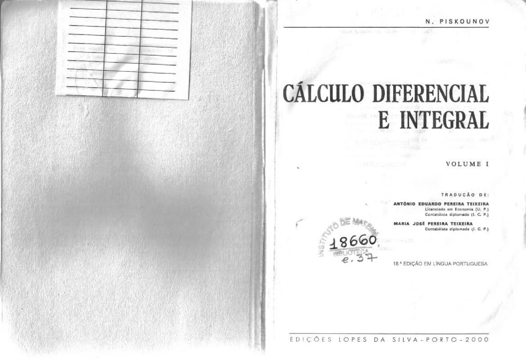 (MozPDF.com)- Cálculo Diferencial e Integral volume 1 (Piskounov, N.).pdf