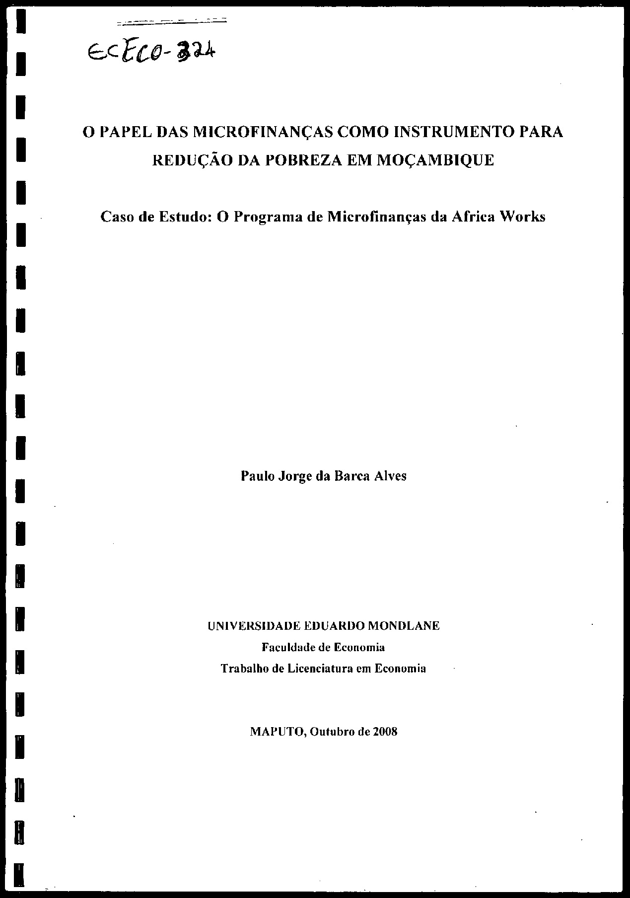 (MozPDF.com)- Contributo das instituições de microfinanças para a redução da pobreza 2008 - Alves, Paulo Jorge da Barca.pdf