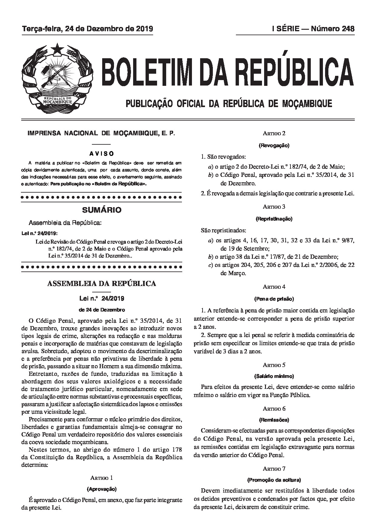 (MozPDF.com)- lei-24-2019 lei de revisao do codigo penal.pdf
